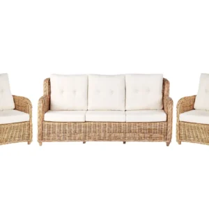 Conjunto de Jantar para Conjunto de jardim 5 lugares em rattan autêntico ALESSANO