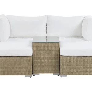 Conjunto de Jantar para Conjunto lounge NOTO Ratan sintético Castanho evidente