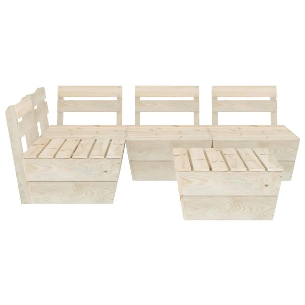 Conjunto de Jantar para 5 pcs conjunto lounge de paletes madeira de abeto impregnada