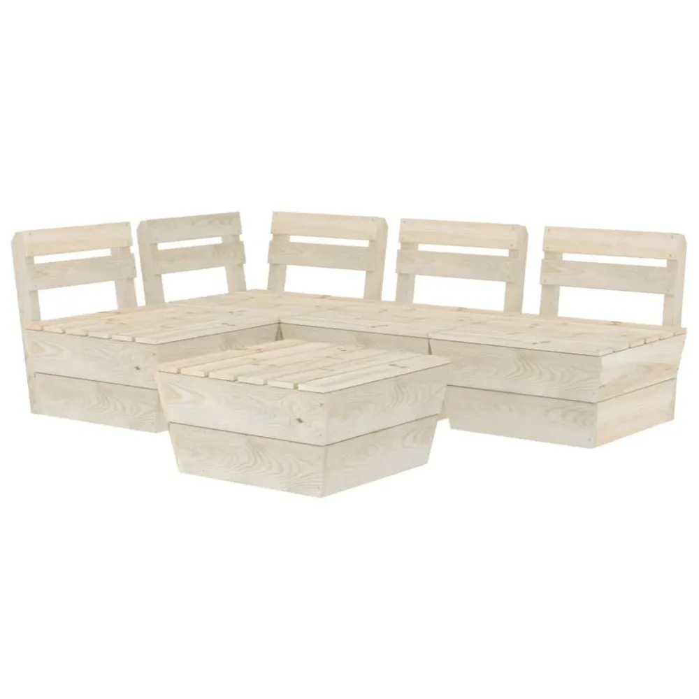 Conjunto de Jantar para 5 pcs conjunto lounge de paletes madeira de abeto impregnada