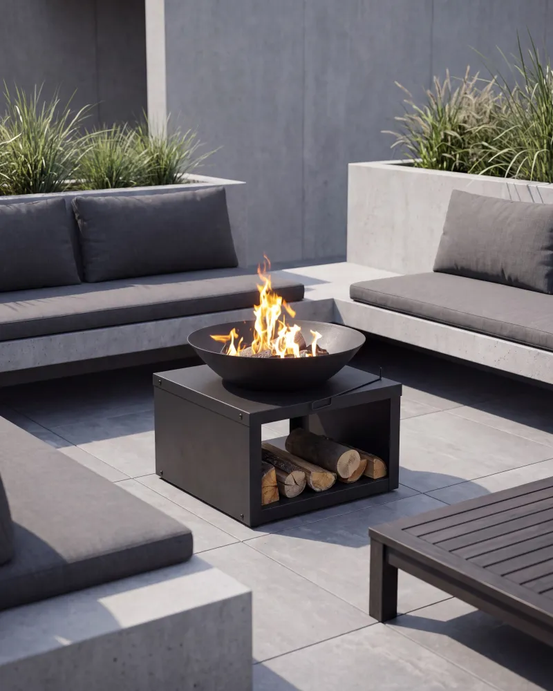Conjunto de Jardim Conjunto lounge PACIFIC Madeira de acácia Preto