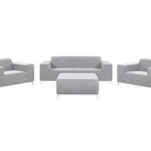 Conjunto de Jardim Conjunto lounge ROVIGO Poliéster Cinzento nítido