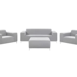 Conjunto de Jardim Conjunto lounge ROVIGO Poliéster Cinzento nítido