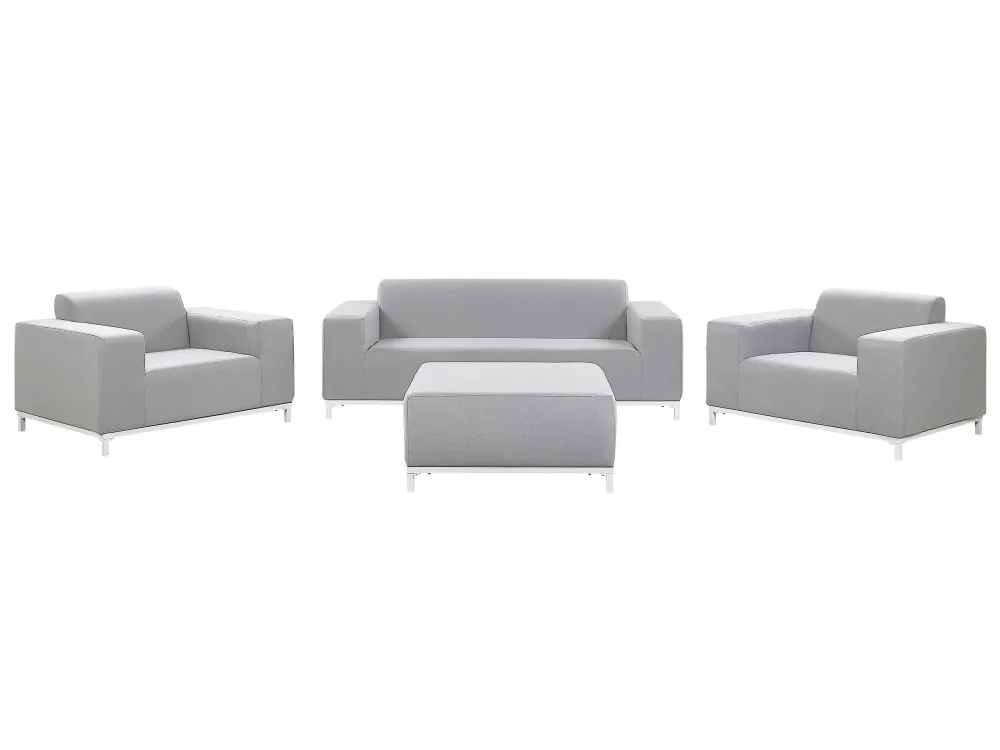 Conjunto de Jardim Conjunto lounge ROVIGO Poliéster Cinzento nítido