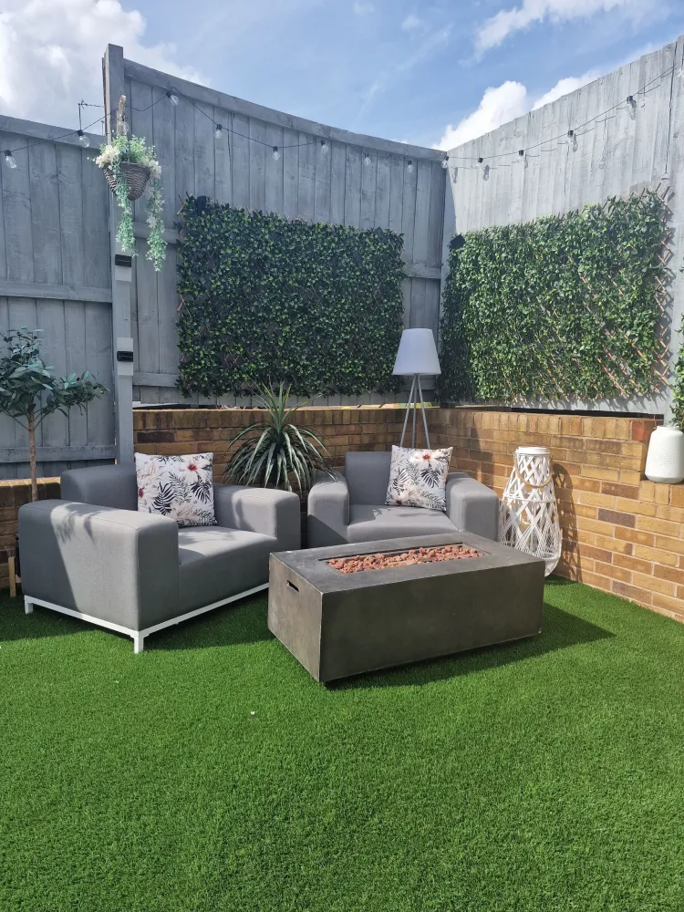 Conjunto de Jardim Conjunto lounge ROVIGO Poliéster Cinzento nítido