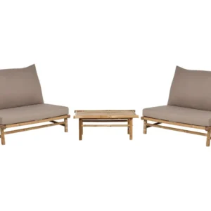 Conjunto de Jardim Conjunto lounge TODI Madeira de bambu Taupe