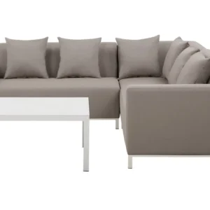 Conjunto lounge BELIZE Poliéster Creme Esquerdo com Estofados Removíveis