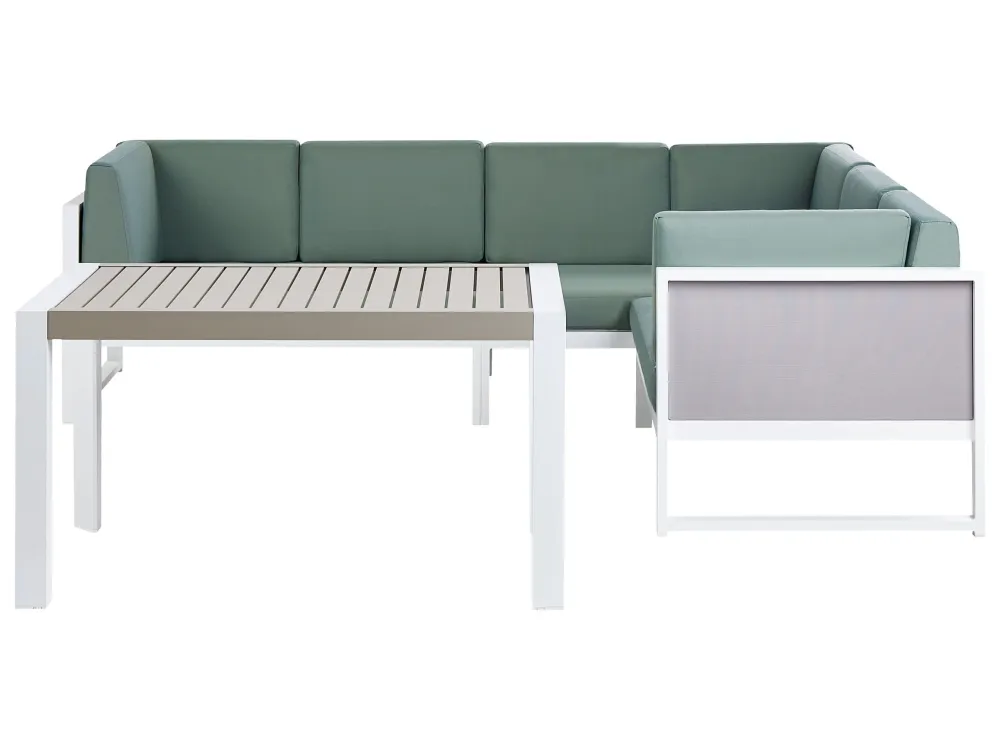 Conjunto lounge CASTELLA Alumínio Verde Esquerdo para Áreas de Lazer