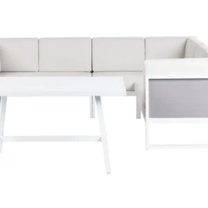 Conjunto lounge CASTELLA/FRATTE Alumínio Branco creme Esquerdo para Varandas e Terraços