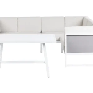 Conjunto lounge CASTELLA/FRATTE Alumínio Branco creme Esquerdo para Varandas e Terraços