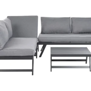 Conjunto lounge COCCORINO Alumínio Cinzento Genérico