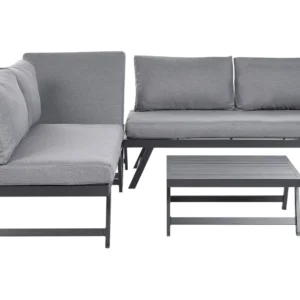 Conjunto lounge COCCORINO Alumínio Cinzento Genérico