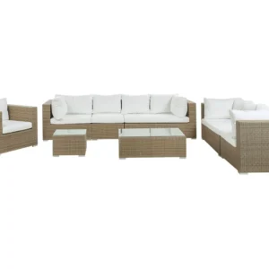 Conjunto lounge MAESTRO Ratan sintético Castanho óbvio
