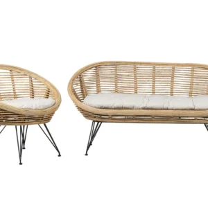 Conjunto lounge MARATEA Rattan/vime Integral | Confortável | Durável