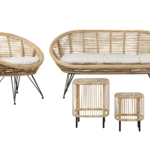 Conjunto lounge MARATEA/CESENATICO Rattan/vime Puro
