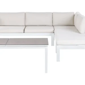 Conjunto lounge MESSINA Alumínio Branco creme para Varandas e Terraços