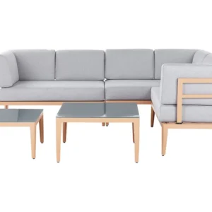 Conjunto lounge RIMA III Alumínio Cinzento Esquerdo em Alumínio e Vidro