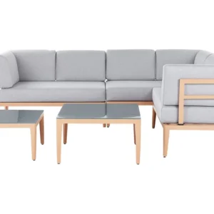Conjunto lounge RIMA III Alumínio Cinzento Esquerdo em Alumínio e Vidro
