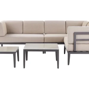 Conjunto lounge RIMA III Alumínio Creme Esquerdo para Varandas e Terraços