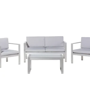Conjunto lounge SALERNO Alumínio Cinzento visível