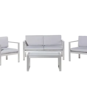 Conjunto lounge SALERNO Alumínio Cinzento visível