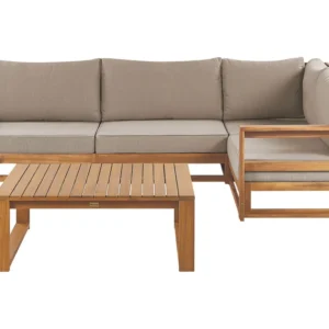 Conjunto lounge TIMOR Madeira de acácia com certificado FSC® Castanho visível Esquerdo