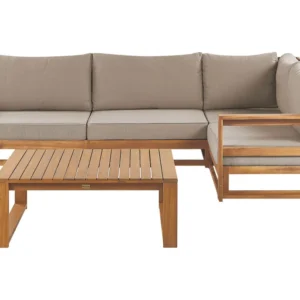 Conjunto lounge TIMOR Madeira de acácia com certificado FSC® Castanho visível Esquerdo