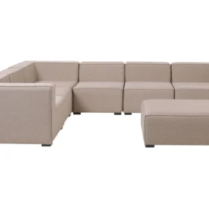 Conjunto de Madeira Maciç Conjunto lounge AREZZO Poliéster Creme Direito