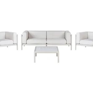 Conjunto Modular para Conjunto lounge FERRETTI Material sintético Creme nítido
