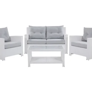 Conjunto Modular para Conjunto lounge MARINO Ratan sintético Branco