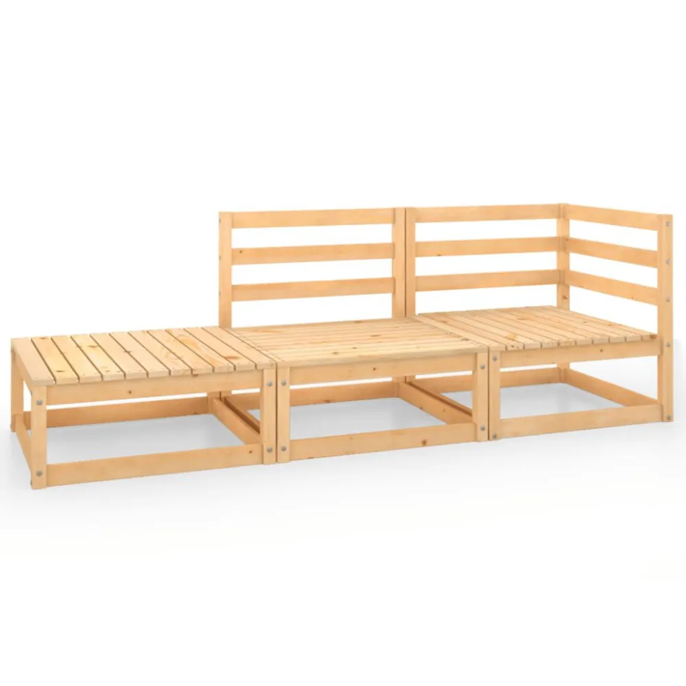 Conjunto Modular para 3 pcs conjunto lounge de jardim pinho maciço