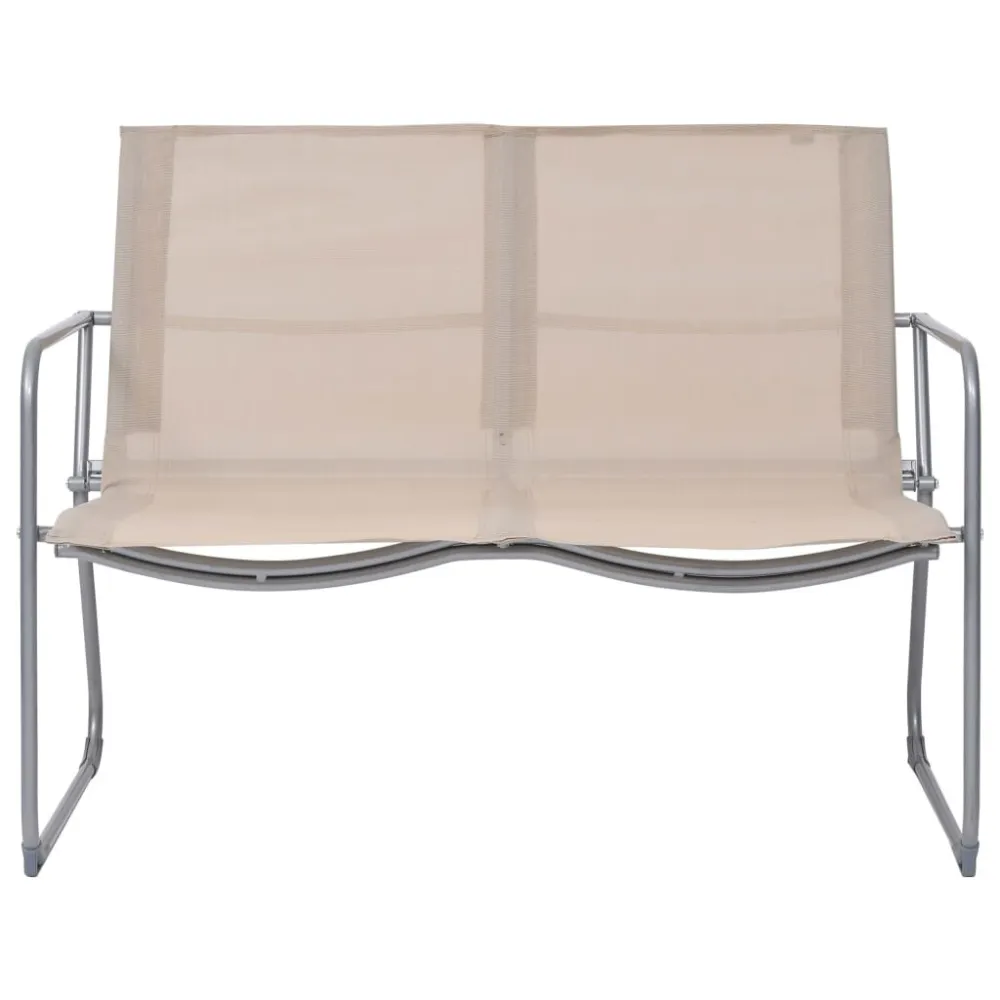 Conjunto Modular para 4 pcs conjunto lounge para jardim tecido e ço cor creme