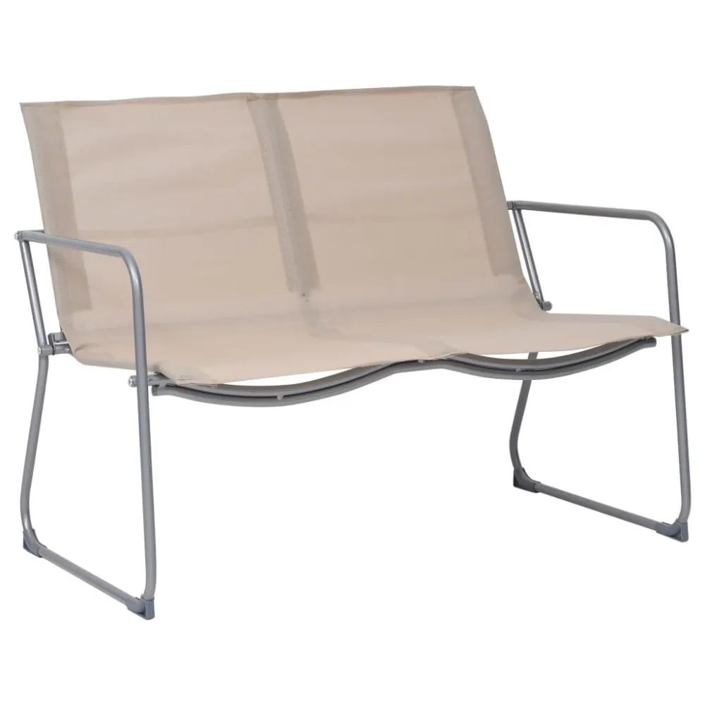 Conjunto Modular para 4 pcs conjunto lounge para jardim tecido e ço cor creme