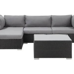 Conjunto de Relaxamento Conjunto lounge SANO Ratan sintético Preto Direito