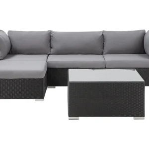 Conjunto de Relaxamento Conjunto lounge SANO Ratan sintético Preto Direito