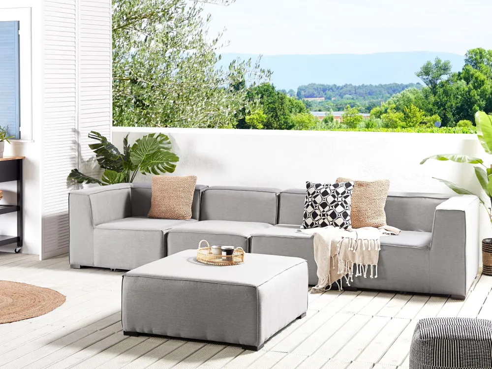 Resistente à Intempérie Conjunto lounge AREZZO Poliéster Cinzento evidente