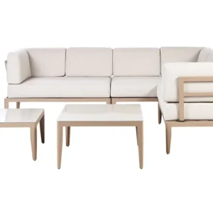 Resistente à Intempérie Conjunto lounge RIMA III Alumínio Creme visível Esquerdo