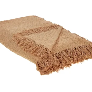 Bedspread YERBENT Algodão 220 x 240 cm Golden Brown