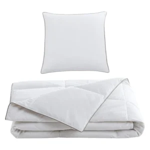 Pack edredão 140 x 200 cm + 1 almofada 65 x 65 cm antiácaros - FEATH em Azul Celeste