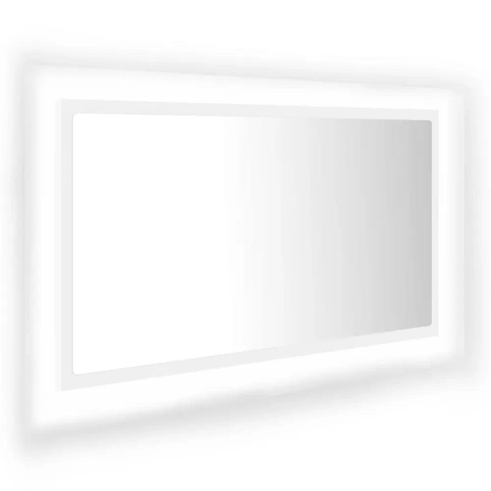Espelho casa banho com LED 80x8,5x37 cm acrílico carvalho sonoma | Pronta Entrega