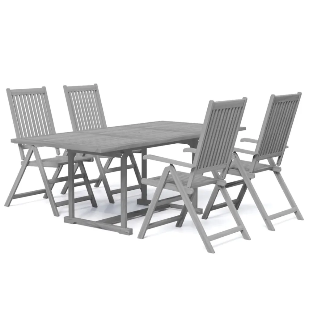 Conjunto de Jantar para 5 pcs conjunto de jantar jardim madeira acácia maciç