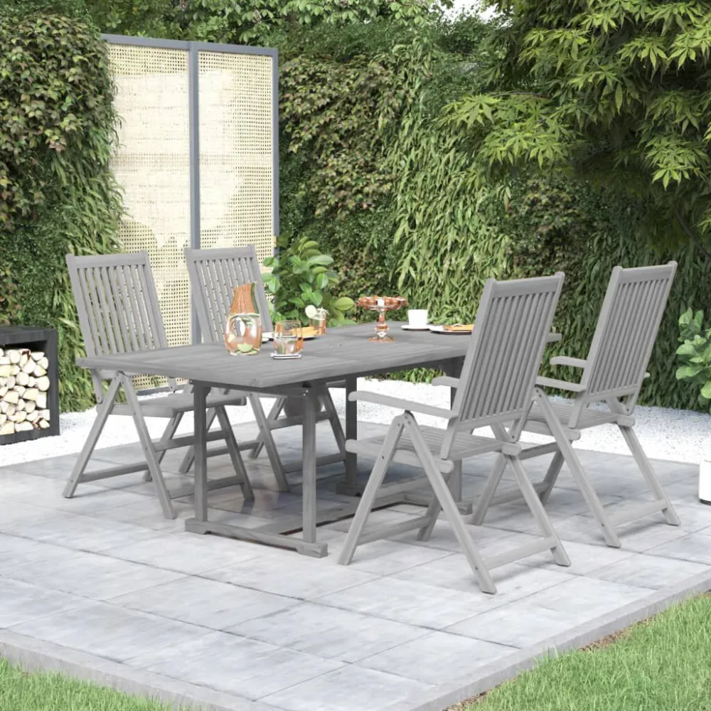 Conjunto de Jantar para 5 pcs conjunto de jantar jardim madeira acácia maciç