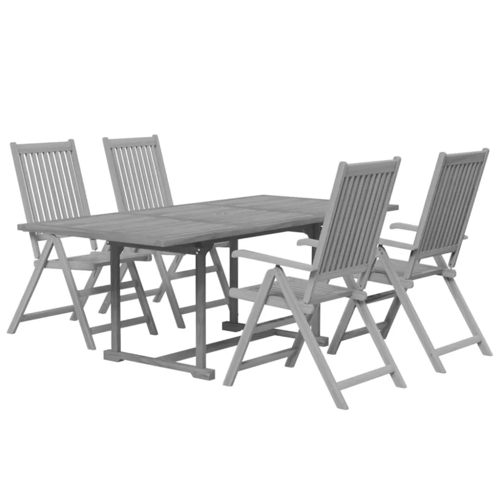 Conjunto de Jantar para 5 pcs conjunto de jantar jardim madeira acácia maciç