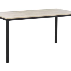 Conjunto de Relaxamento Mesa de jantar 150 x 90 cm preta e castanho evidente HOCKLEY