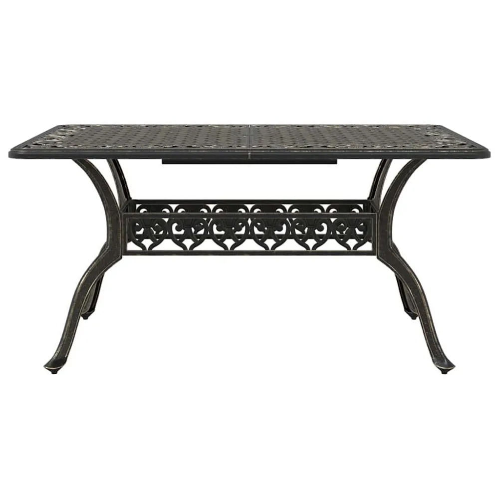 Conjunto de Relaxamento 5 pcs conjunto de jantar para jardim alumínio fundido bronzeado