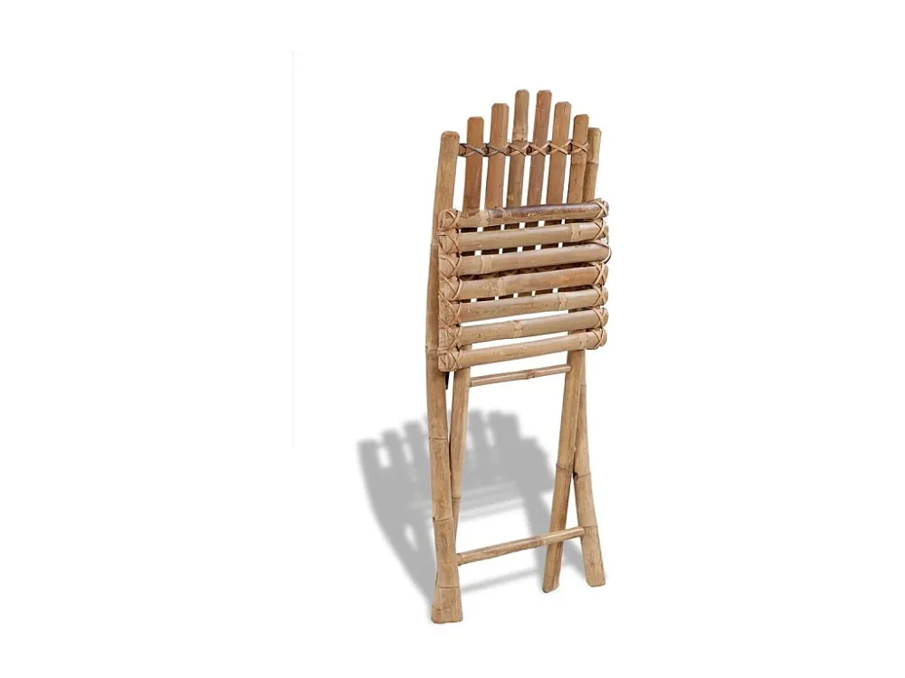 Design Ergonômico de 5 peças conjunto de jantar dobrável para exterior bambu