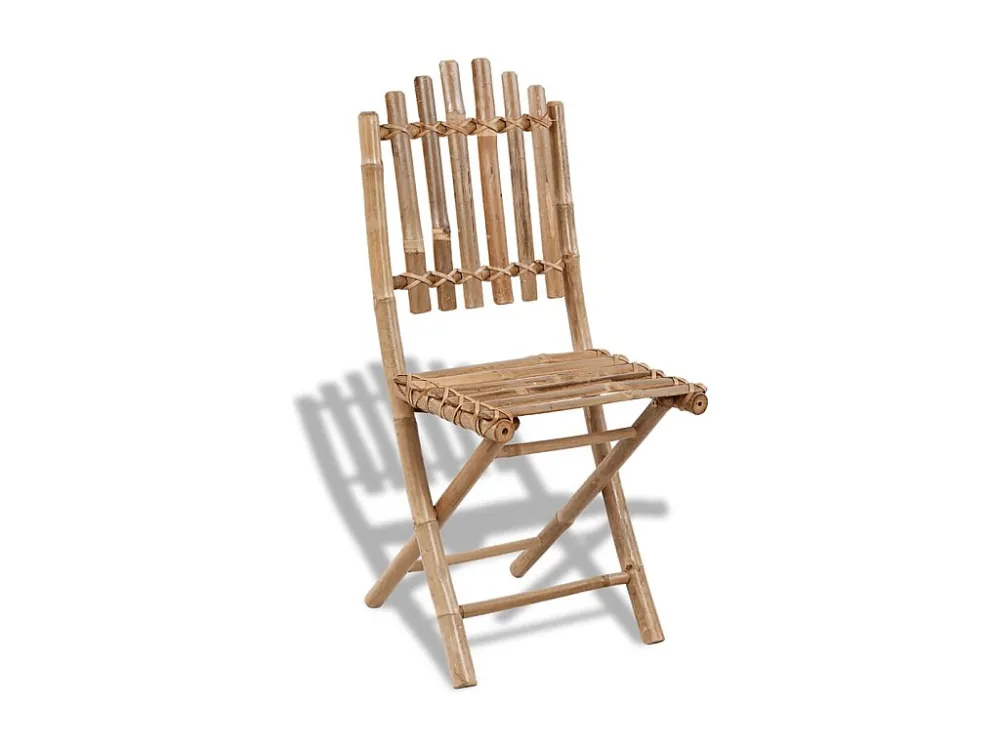 Design Ergonômico de 5 peças conjunto de jantar dobrável para exterior bambu