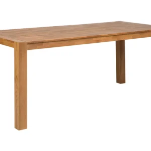 Mesa de jantar em madeira castanha clara 180 x 85 cm NATURA com Estofados Removíveis