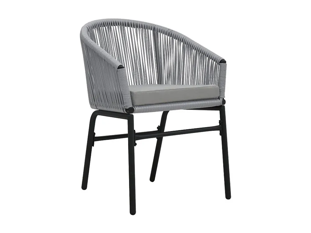 Cadeiras de jardim 2 peças vime PE antracite | Material Impermeável