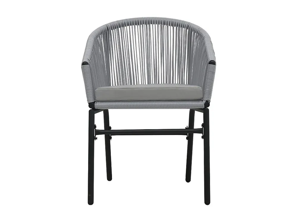 Cadeiras de jardim 2 peças vime PE antracite | Material Impermeável